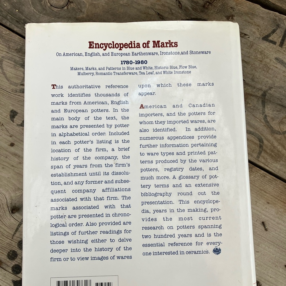 Encyclopedia of Marks American English European Earthenware Ironstone Stoneware - Picture 6 of 6